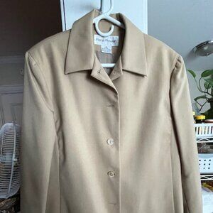 Rena Rowan Plus Size 16 Women's Tan Wool Blazer